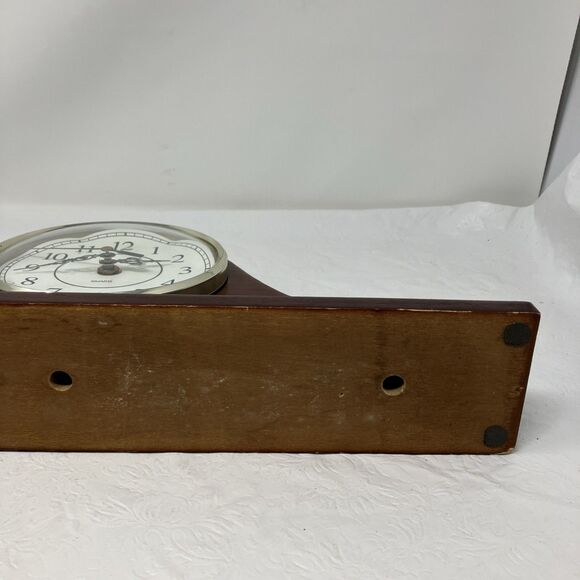 Vintage Ingraham Wood Clock Mantle Tambour Battery Powered WORKS - Picture 12 of 15
